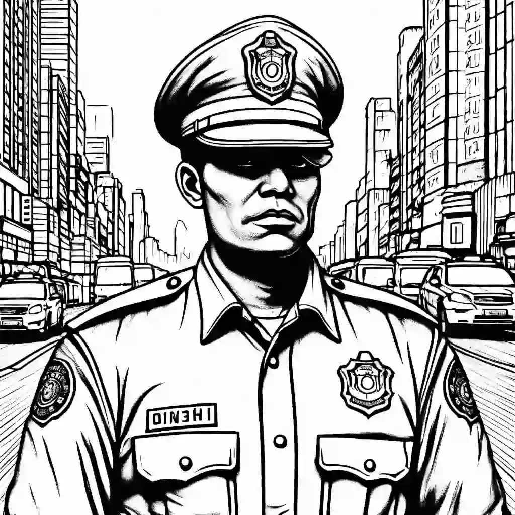 Traffic Policeman coloring pages